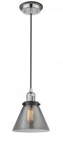 Innovations Lighting 201CBP-PNBK-G43 - Cone - 1 Light - 8 inch - Polished Nickel - Cord hung - Mini Pendant