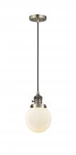 Innovations Lighting 201CSW-AB-G201-6 - Beacon - 1 Light - 6 inch - Antique Brass - Cord hung - Mini Pendant