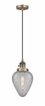 Innovations Lighting 201CSW-BB-G165 - Geneseo - 1 Light - 7 inch - Brushed Brass - Cord hung - Mini Pendant