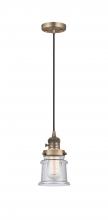 Innovations Lighting 201CSW-BB-G184S-LED - Canton - 1 Light - 5 inch - Brushed Brass - Cord hung - Mini Pendant