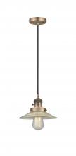 Innovations Lighting 201CSW-BB-G2-LED - Halophane - 1 Light - 9 inch - Brushed Brass - Cord hung - Mini Pendant