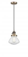 Innovations Lighting 201CSW-BB-G324-LED - Olean - 1 Light - 7 inch - Brushed Brass - Cord hung - Mini Pendant