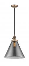 Innovations Lighting 201CSW-BB-G43-L-LED - Cone - 1 Light - 12 inch - Brushed Brass - Cord hung - Mini Pendant