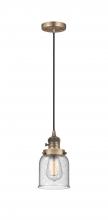 Innovations Lighting 201CSW-BB-G54-LED - Bell - 1 Light - 5 inch - Brushed Brass - Cord hung - Mini Pendant