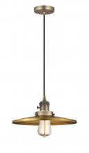 Innovations Lighting 201CSW-BB-MFR-BB-12-LED - Appalachian - 1 Light - 12 inch - Brushed Brass - Cord hung - Mini Pendant