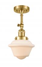 Innovations Lighting 201F-SG-G531-LED - Oxford - 1 Light - 7 inch - Satin Gold - Semi-Flush Mount