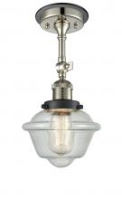 Innovations Lighting 201FBP-PNBK-G534 - Oxford - 1 Light - 7 inch - Polished Nickel - Semi-Flush Mount