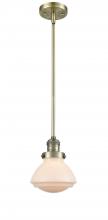 Innovations Lighting 201S-AB-G321 - Olean - 1 Light - 7 inch - Antique Brass - Stem Hung - Mini Pendant