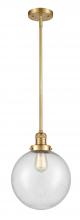 Innovations Lighting 201S-SG-G204-10-LED - Beacon - 1 Light - 10 inch - Satin Gold - Stem Hung - Mini Pendant