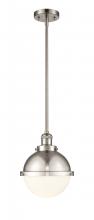 Innovations Lighting 201S-SN-HFS-81-SN-LED - Hampden - 1 Light - 9 inch - Brushed Satin Nickel - Stem Hung - Mini Pendant