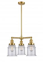 Innovations Lighting 207-SG-G184-LED - Canton - 3 Light - 18 inch - Satin Gold - Stem Hung - Chandelier