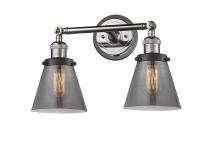 Innovations Lighting 208BP-PNBK-G63 - Cone - 2 Light - 16 inch - Polished Nickel - Bath Vanity Light