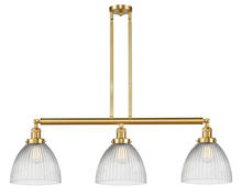 Innovations Lighting 213-SG-G222-LED - Seneca Falls - 3 Light - 39 inch - Satin Gold - Stem Hung - Island Light