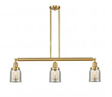 Innovations Lighting 213-SG-G58 - Bell - 3 Light - 38 inch - Satin Gold - Stem Hung - Island Light