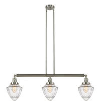 Innovations Lighting 213-SN-G664-7-LED - Bullet - 3 Light - 38 inch - Brushed Satin Nickel - Stem Hung - Island Light