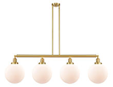 Innovations Lighting 214-SG-G201-10 - Beacon - 4 Light - 54 inch - Satin Gold - Stem Hung - Island Light