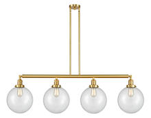 Innovations Lighting 214-SG-G202-10-LED - Beacon - 4 Light - 54 inch - Satin Gold - Stem Hung - Island Light