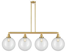 Innovations Lighting 214-SG-G202-12 - Beacon - 4 Light - 56 inch - Satin Gold - Stem Hung - Island Light