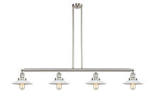 Innovations Lighting 214-SN-G1-LED - Halophane - 4 Light - 53 inch - Brushed Satin Nickel - Stem Hung - Island Light