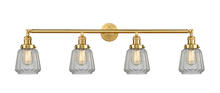 Innovations Lighting 215-SG-G142-LED - Chatham - 4 Light - 42 inch - Satin Gold - Bath Vanity Light