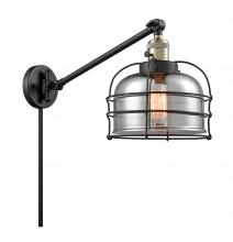 Innovations Lighting 237-BAB-G73-CE - Bell Cage - 1 Light - 8 inch - Black Antique Brass - Swing Arm