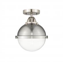 Innovations Lighting 288-1C-SN-HFS-82-SN - Hampden - 1 Light - 9 inch - Brushed Satin Nickel - Semi-Flush Mount