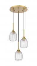 Innovations Lighting 323-3P-BB-G323-5CL - Berkshire - 3 Light - 20 inch - Brushed Brass - Cord Hung - Multi Pendant