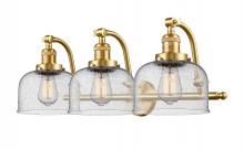 Innovations Lighting 515-3W-SG-G74-LED - Bell - 3 Light - 28 inch - Satin Gold - Bath Vanity Light