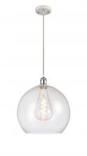 Innovations Lighting 516-1P-WPC-G124-14 - Athens - 1 Light - 14 inch - White Polished Chrome - Cord hung - Pendant