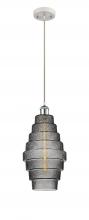 Innovations Lighting 516-1P-WPC-G673-8-LED - Cascade - 1 Light - 8 inch - White Polished Chrome - Cord hung - Mini Pendant