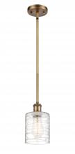 Innovations Lighting 516-1S-BB-G1113-LED - Cobbleskill - 1 Light - 5 inch - Brushed Brass - Mini Pendant