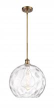 Innovations Lighting 516-1S-BB-G1215-14-LED - Athens Water Glass - 1 Light - 13 inch - Brushed Brass - Pendant