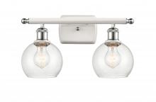 Innovations Lighting 516-2W-WPC-G124-6 - Athens - 2 Light - 16 inch - White Polished Chrome - Bath Vanity Light