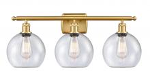 Innovations Lighting 516-3W-SG-G124 - Athens - 3 Light - 28 inch - Satin Gold - Bath Vanity Light