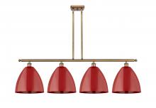 Innovations Lighting 516-4I-BB-MBD-12-RD-LED - Plymouth - 4 Light - 50 inch - Brushed Brass - Cord hung - Island Light