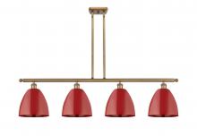 Innovations Lighting 516-4I-BB-MBD-9-RD-LED - Plymouth - 4 Light - 48 inch - Brushed Brass - Cord hung - Island Light