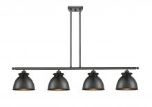 Innovations Lighting 516-4I-BK-M14-BK-LED - Adirondack - 4 Light - 48 inch - Matte Black - Cord hung - Island Light