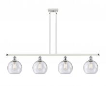 Innovations Lighting 516-4I-WPC-G124 - Athens - 4 Light - 48 inch - White Polished Chrome - Cord hung - Island Light