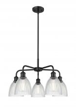  516-5CR-BK-G382 - Castile - 5 Light - 24 inch - Matte Black - Chandelier