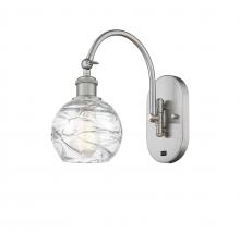 Innovations Lighting 518-1W-SN-G1213-6-LED - Athens Deco Swirl - 1 Light - 6 inch - Brushed Satin Nickel - Sconce