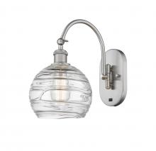 Innovations Lighting 518-1W-SN-G1213-8-LED - Athens Deco Swirl - 1 Light - 8 inch - Brushed Satin Nickel - Sconce