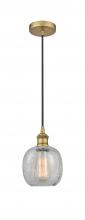 Innovations Lighting 616-1P-BB-G105-LED - Belfast - 1 Light - 6 inch - Brushed Brass - Cord hung - Mini Pendant