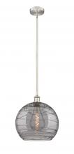 Innovations Lighting 616-1S-SN-G1213-14SM - Athens Deco Swirl - 1 Light - 14 inch - Brushed Satin Nickel - Cord hung - Pendant