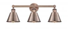 Innovations Lighting 616-3W-AC-M8-AC - Smithfield - 3 Light - 25 inch - Antique Copper - Bath Vanity Light