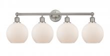 Innovations Lighting 616-4W-SN-G121-8 - Athens - 4 Light - 35 inch - Satin Nickel - Bath Vanity Light