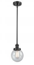 Innovations Lighting 916-1S-BK-G204-6-LED - Beacon - 1 Light - 6 inch - Matte Black - Mini Pendant