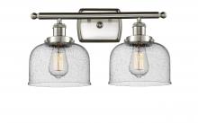 Innovations Lighting 916-2W-SN-G74-LED - Bell - 2 Light - 18 inch - Brushed Satin Nickel - Bath Vanity Light