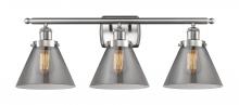 Innovations Lighting 916-3W-SN-G43 - Cone - 3 Light - 28 inch - Brushed Satin Nickel - Bath Vanity Light