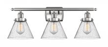 Innovations Lighting 916-3W-SN-G44-LED - Cone - 3 Light - 28 inch - Brushed Satin Nickel - Bath Vanity Light