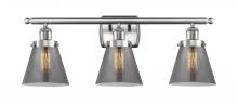 Innovations Lighting 916-3W-SN-G63 - Cone - 3 Light - 26 inch - Brushed Satin Nickel - Bath Vanity Light